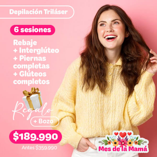 6 Sesiones  Rebaje + interglúteos + piernas completas + glúteos + Regalo bozo