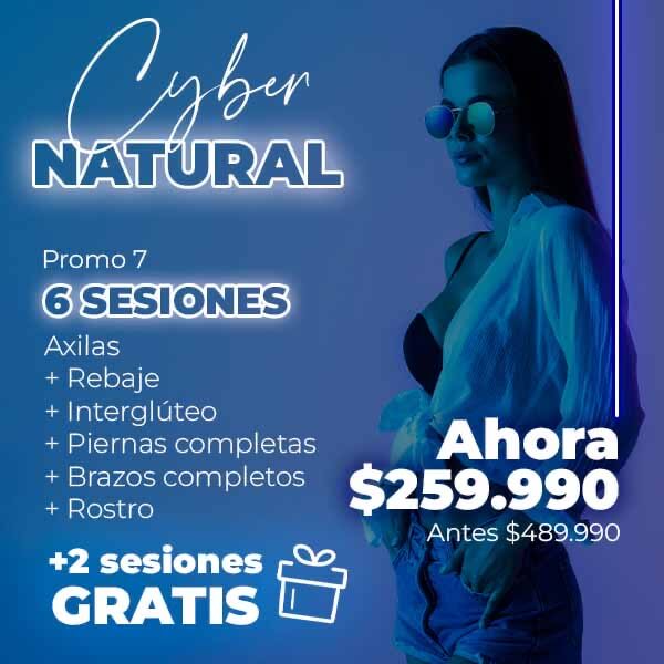 6 Sesiones axilas + rebaje + interglúteos + piernas completas + brazos completos + rostro + 2 sesiones GRATIS